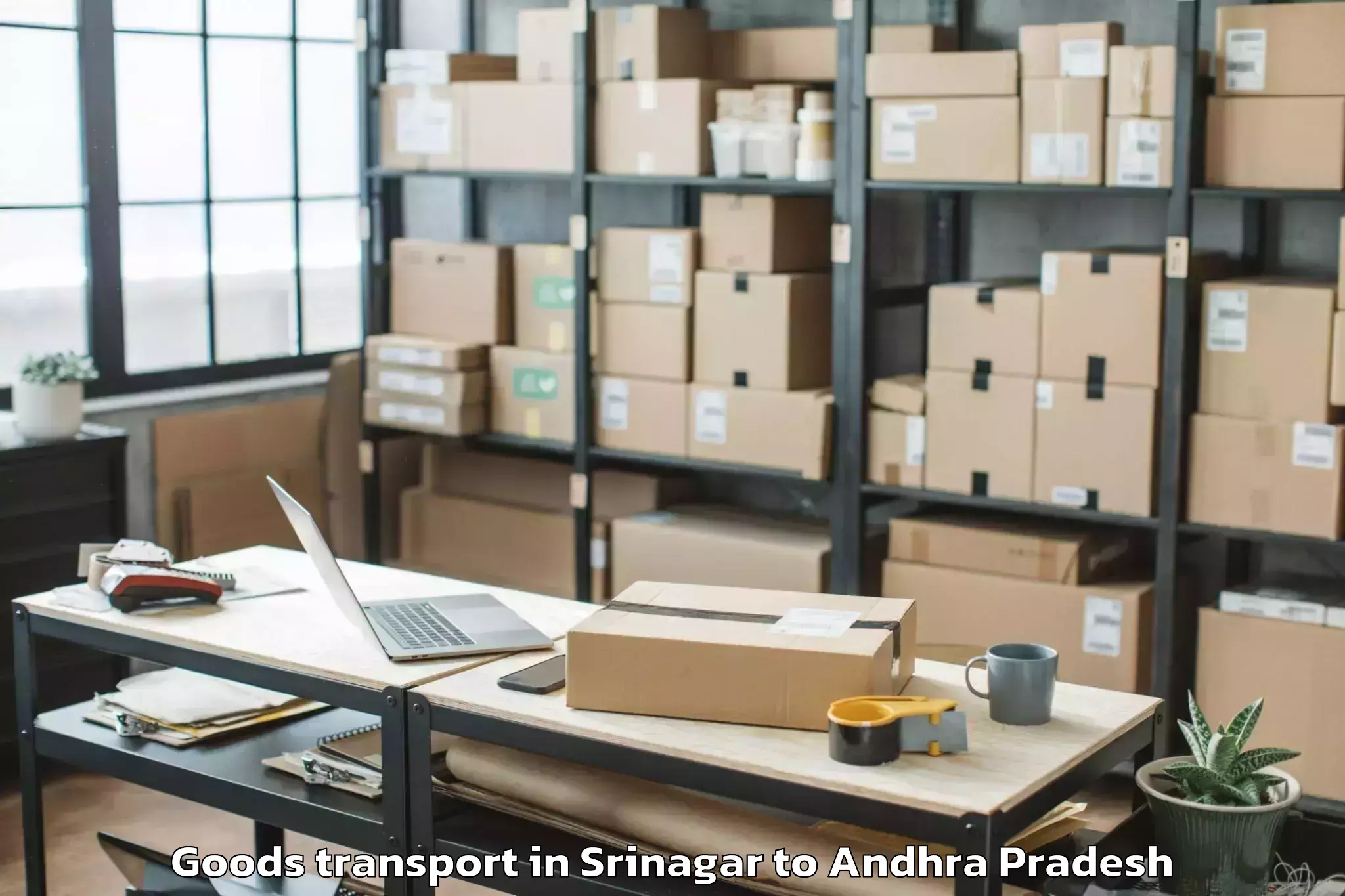 Efficient Srinagar to Srisailam Goods Transport